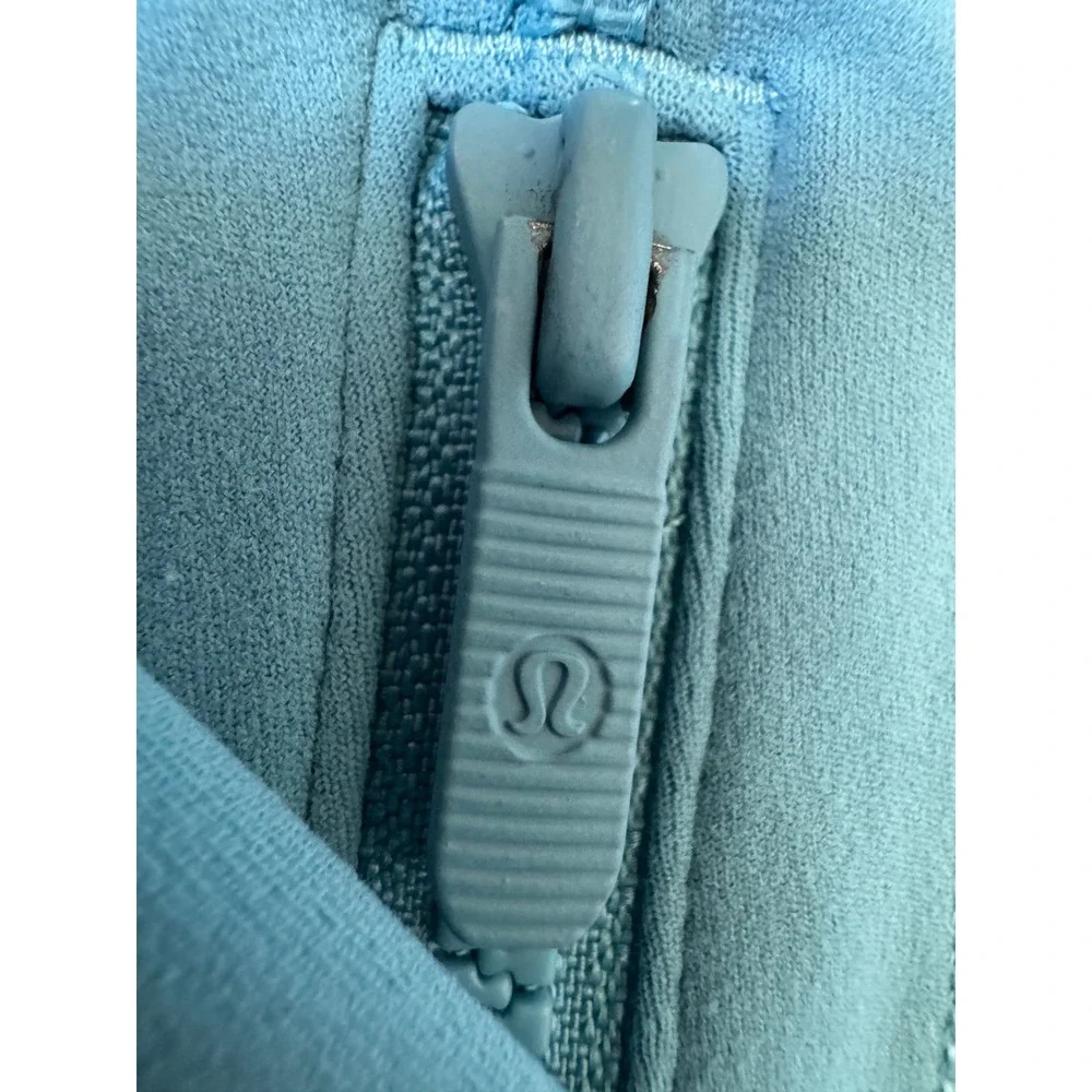 Lululemon Define Jacket Nulu Washed Blue Full Zip Women Size 6 Athleisure Yoga